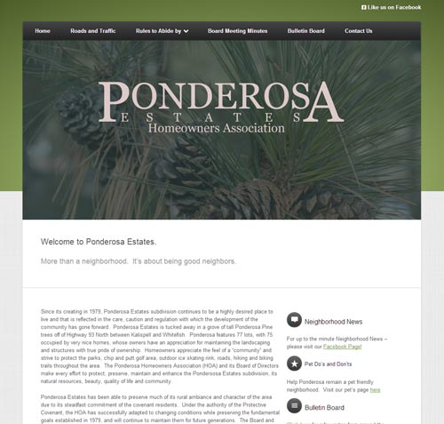 Ponderosa Estates Homeowners Association